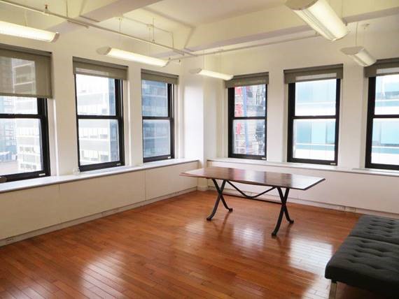 Partial 23rd Fl; Corner unit with indowed office, open area, larger corner showroom and two interior showrooms, wet pantry, receptionand storage; Available Immediately;
5-10 Year term
- manhattan office space and commercial real estate 2,700 Sq. Ft | Garment District - manhattan office space and commercial real estate
